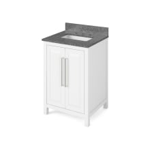 Cade 24" Free Standing Vanity Set with Cabinet and Marble Vanity Top