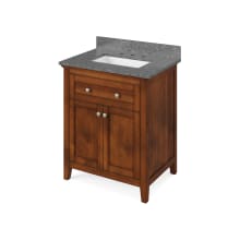 Chatham 30" Free Standing Single Sink Bath Vanity with Marble or Quartz Vanity Top for 3 Hole Faucet