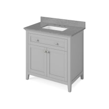 Chatham 36" Free Standing Vanity Set with Cabinet and Marble Vanity Top - FINAL SALE - Clearance