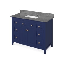 Chatham 48" Free Standing Single Sink Bath Vanity with Marble or Quartz Vanity Top for 3 Hole Faucet