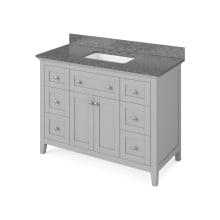 Chatham 48" Free Standing Single Sink Bath Vanity with Marble or Quartz Vanity Top for 3 Hole Faucet