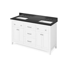 Chatham 61" Free Standing Double Vanity Set with Cabinet and Granite Vanity Top