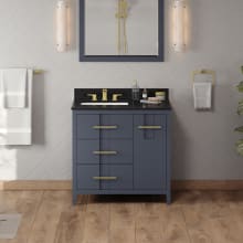 Katara 36" Free Standing Vanity Set with Cabinet and Granite Vanity Top