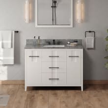 Katara 48" Free Standing Vanity Set with Cabinet and Marble Vanity Top