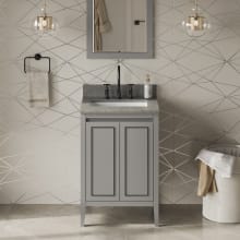 Percival II 24" Free Standing Vanity Set with Cabinet and Cultured Marble Vanity Top - FINAL SALE