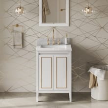 Percival II 24" Free Standing Vanity Set with Cabinet and Cultured Marble Vanity Top