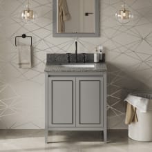 Percival II 30" Free Standing Vanity Set with Cabinet and Cultured Marble Vanity Top