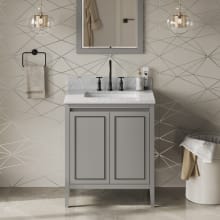 Percival II 30" Free Standing Vanity Set with Cabinet and Cultured Marble Vanity Top - FINAL SALE