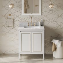 Percival II 30" Free Standing Vanity Set with Cabinet and Cultured Marble Vanity Top