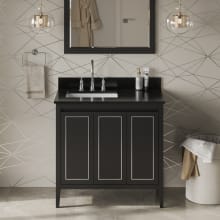 Percival II 36" Free Standing Vanity Set with Cabinet and Granite Vanity Top