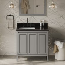 Percival II 36" Free Standing Vanity Set with Cabinet and Granite Vanity Top