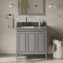 Percival II 36" Free Standing Vanity Set with Cabinet and Cultured Marble Vanity Top