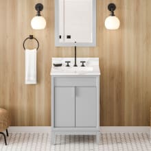 Theodora II 24" Free Standing Vanity Set with Cabinet and Quartz Vanity Top