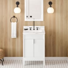 Theodora II 24" Free Standing Vanity Set with Cabinet and Quartz Vanity Top