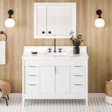 Theodora II 48" Free Standing Vanity Set with Cabinet and Quartz Vanity Top