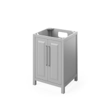 Cade 24" Single Sink Free Standing Hardwood Bathroom Vanity Cabinet with Raised Panel Doors - Without Top
