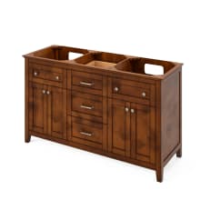 Chatham 60" Double Free Standing Vanity Cabinet - Less Vanity Top