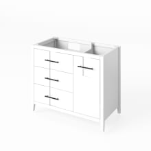 Katara 42" Single Free Standing Vanity Cabinet - Less Vanity Top