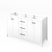 Katara 60" Double Free Standing Vanity Cabinet - Less Vanity Top