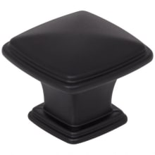 Milan 1-3/16 Inch Contemporary Stepped Square Cabinet Knob / Drawer Knob with Raised Center