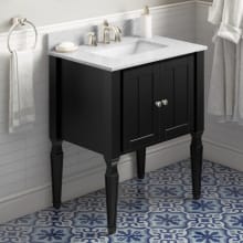 Jensen 30" Free Standing Single Sink Cottage Bath Vanity with Marble or Granite Vanity Top and Backsplash - For 3 Hole Faucet
