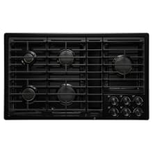 36 Inch Wide 5 Burner Gas Cooktop with Downdraft Ventilation