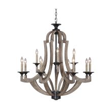 Winton Two Tier 12 Light Candle Style Chandelier - 36 Inches Wide