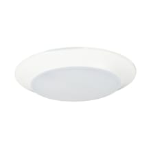 8" Wide LED Commercial Flush Mount Bowl Ceiling Fixture with Field-Adjustable Color Temperature