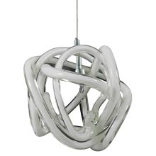 Evisage VI 1 Light Pendant Kit with Hand Blown Glass Shade