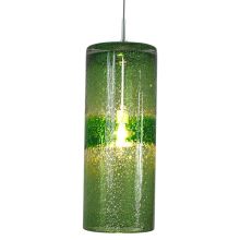 Evisage VI 1 Light Pendant Kit with Hand Blown Glass Cylinder Shade