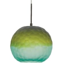 Evisage VI 1 Light Pendant Kit with Hand Blown Glass Globe Shade