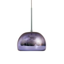 Evisage VI 1 Light Pendant Kit with Hand Blown Recycled Glass Bowl Shade