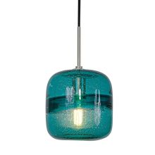Evisage VI 1 Light LED Pendant with Hand Blown Glass Square Shade