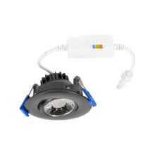 LED Canless Recessed Fixture with 2" Adjustable Trims and Field-Adjustable Color Temperature - Airtight