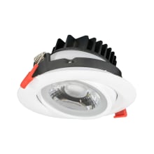 LED Canless Recessed Fixture with 3" Adjustable Trims and Field-Adjustable Color Temperature - Airtight