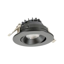 LED Canless Recessed Fixture with 4" Adjustable Trims and Field-Adjustable Color Temperature - Airtight