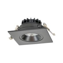 LED Canless Recessed Fixture with 4" Square Trims and Field-Adjustable Color Temperature - Airtight