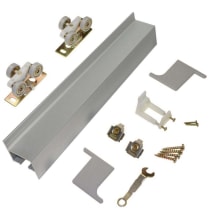 2610F Series 72" Wall Mount Fascia Track with Hardware for Sliding Doors