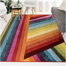 Dazzle 3' x 5' Polypropylene Geometric and Striped Indoor Rectangular Area Rug