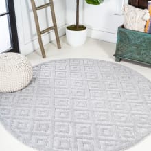 Ibiza 5-1/4' x 5-1/4' Polypropylene Geometric Indoor / Outdoor Round Area Rug