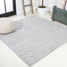 Ibiza 5-1/4' x 5-1/4' Polypropylene Geometric Indoor / Outdoor Square Area Rug