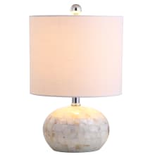 Wilson Single Light 16" Tall LED Vase Table Lamp with Hardback Cotton Shade