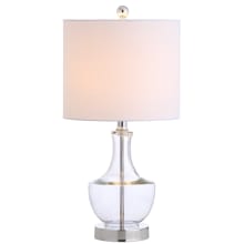 Colette Single Light 20" Tall LED Vase Table Lamp with Hardback Cotton Shade