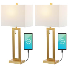 Austin 29" Tall LED Buffet Lamp Sets With USB Charging Port