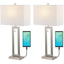 Austin 29" Tall LED Buffet Lamp Sets With USB Charging Port