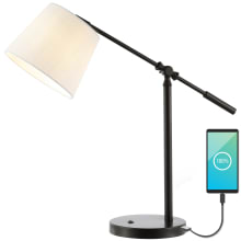 Lucie 24" Tall LED Desk Lamp With USB Charging Port
