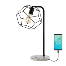 Ada 24" Tall LED Desk Lamp With USB Charging Port