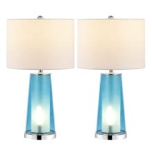 Set of (2) - Tryon 2 Light 26" Tall LED Vase Lamp Set with White Linen Shade