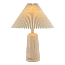 Arvid 21" Tall LED Vase Table Lamp with Pleated Linen Shade