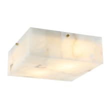 Giulia 2 Light 13" Wide LED Flush Mount Square Ceiling Fixture with Alabaster Shade